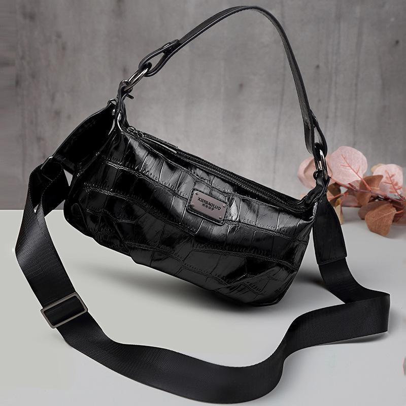 Retro style one-shoulder, cross-slung cloud crease bag mySite
