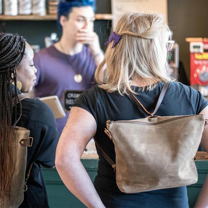 Convertible Cowhide Backpack | Tote Bag | Crossbody Bag mySite