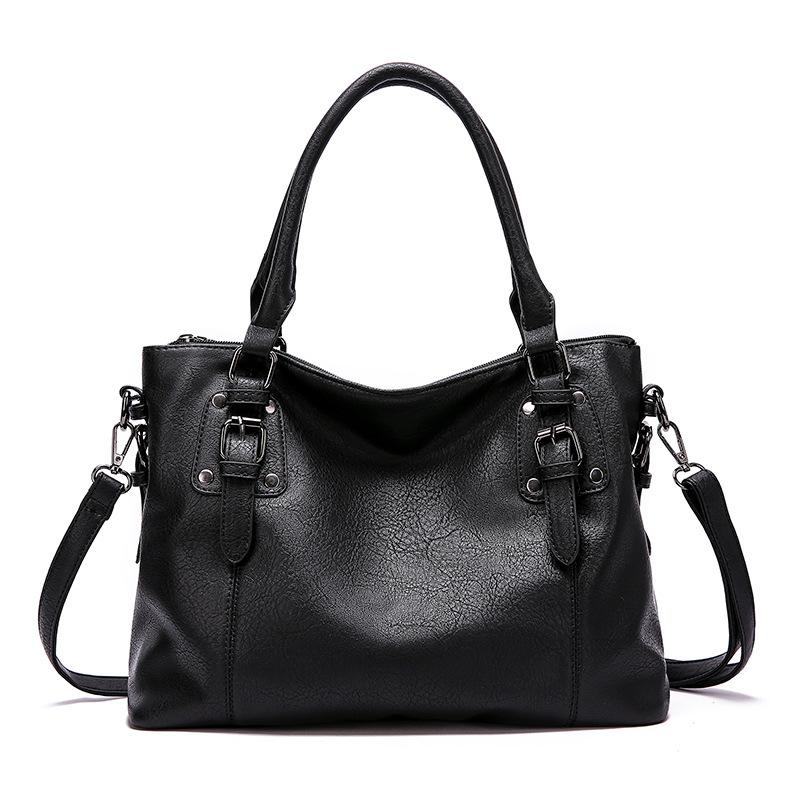 Retro simple shoulder bag large capacity texture handbag mySite