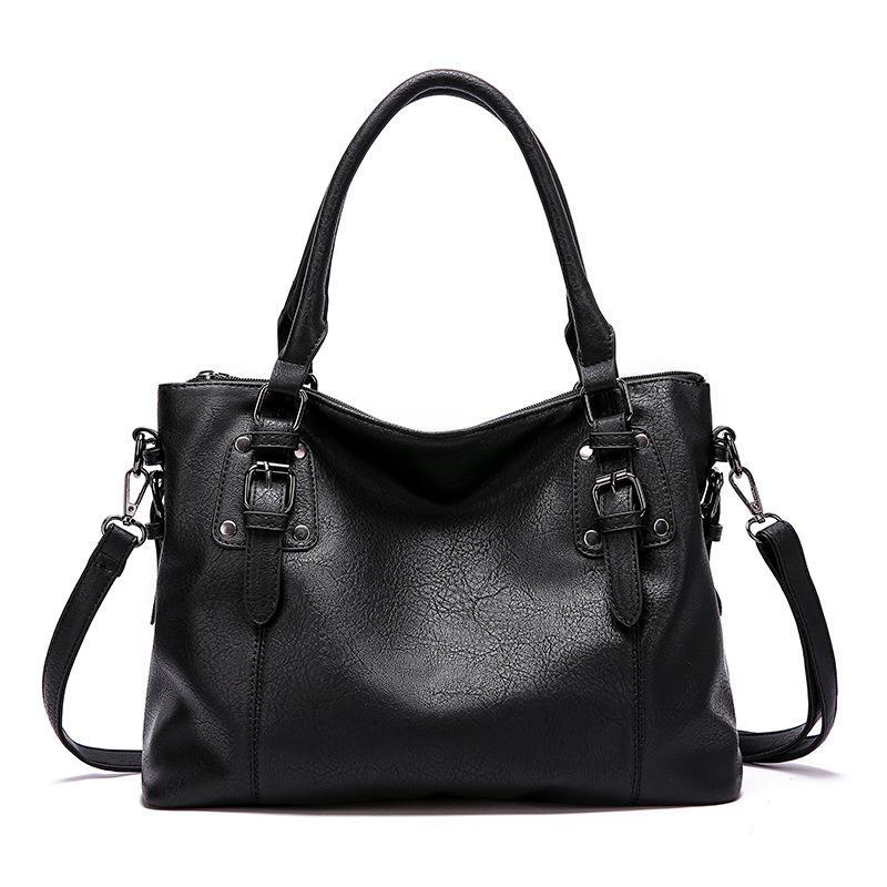 Retro simple shoulder bag large capacity texture handbag mySite