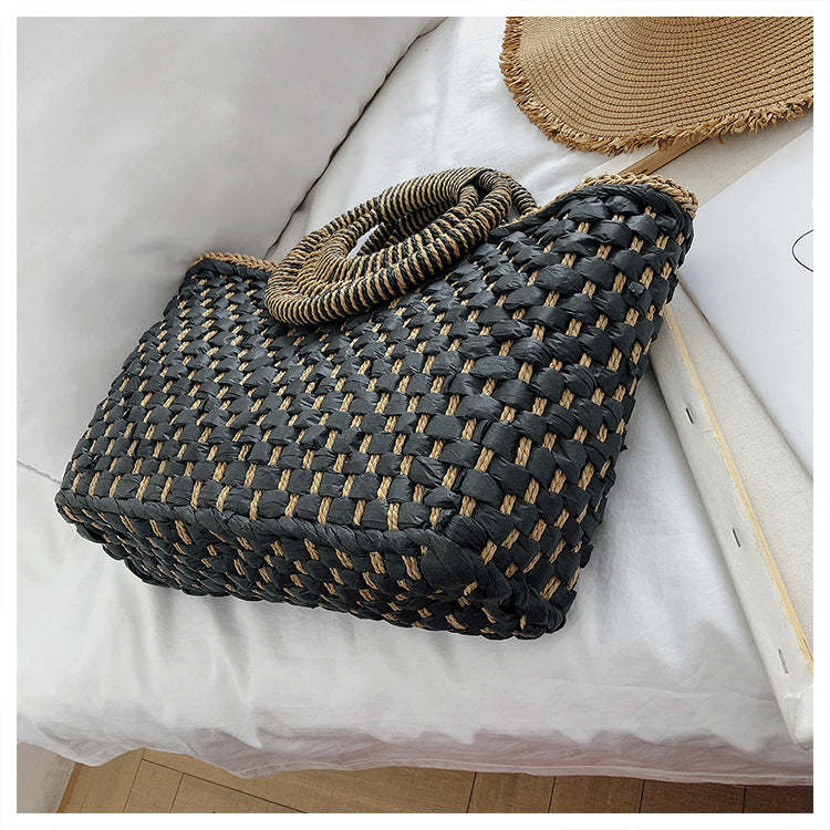 Ladies straw bohemian vacation beach bag mySite