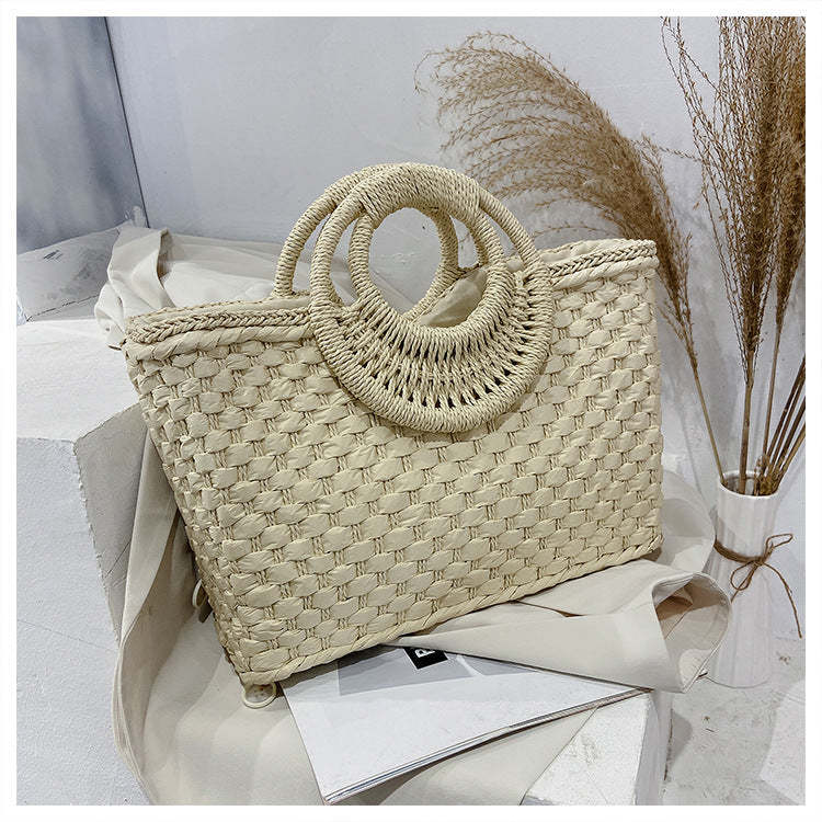 Ladies straw bohemian vacation beach bag mySite