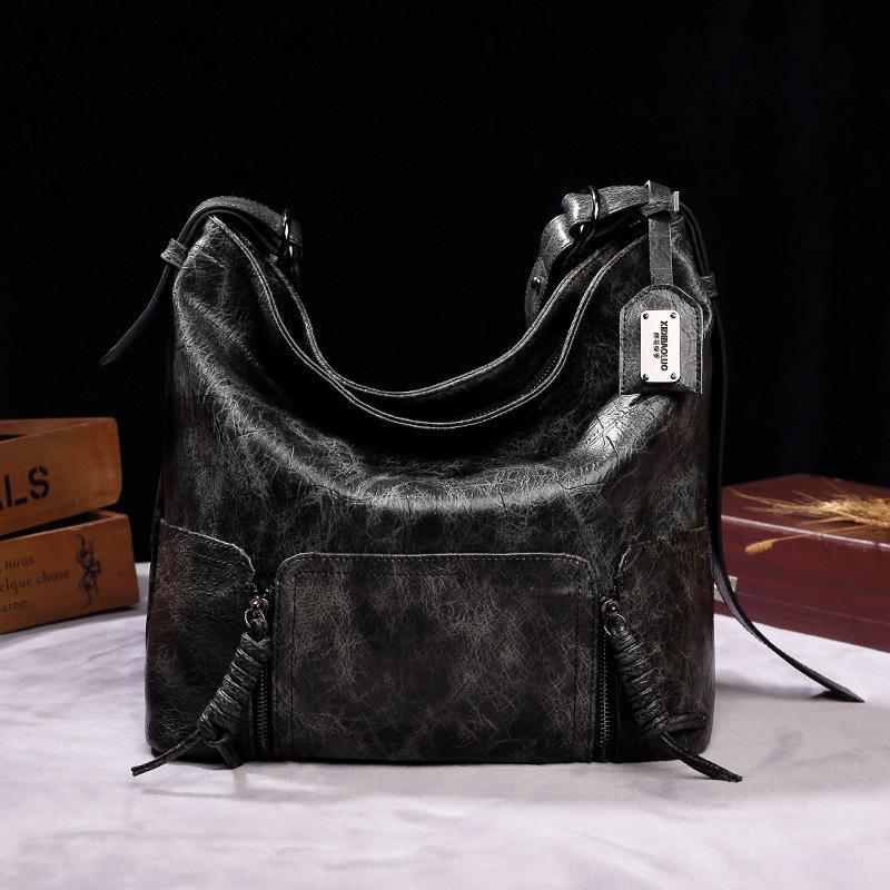 Vintage brand style single shoulder cross-arm capacity women's bag mySite
