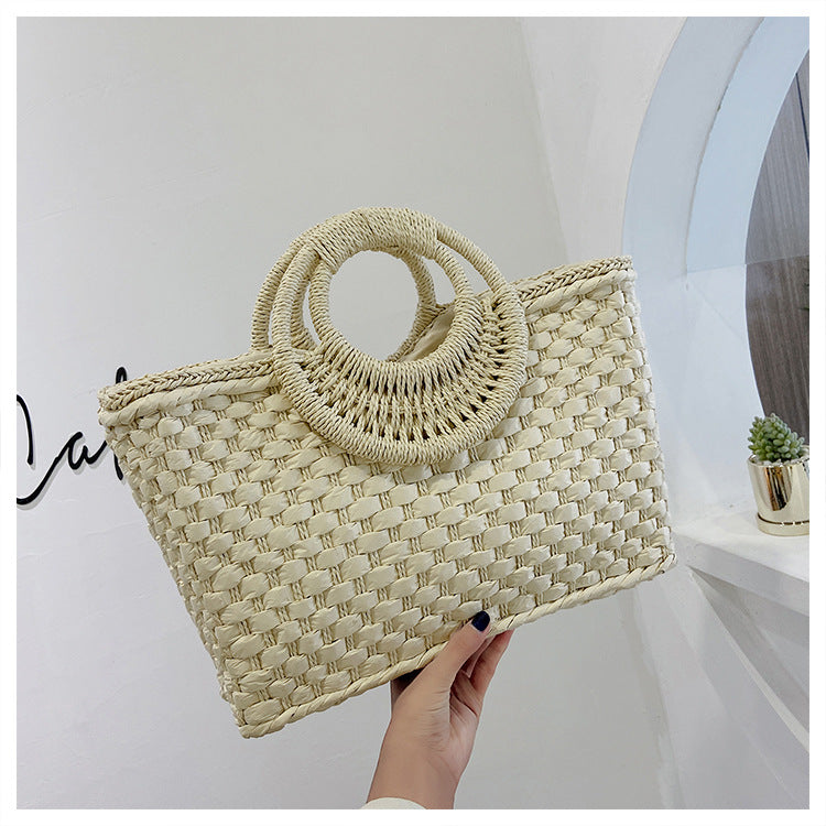 Ladies straw bohemian vacation beach bag mySite