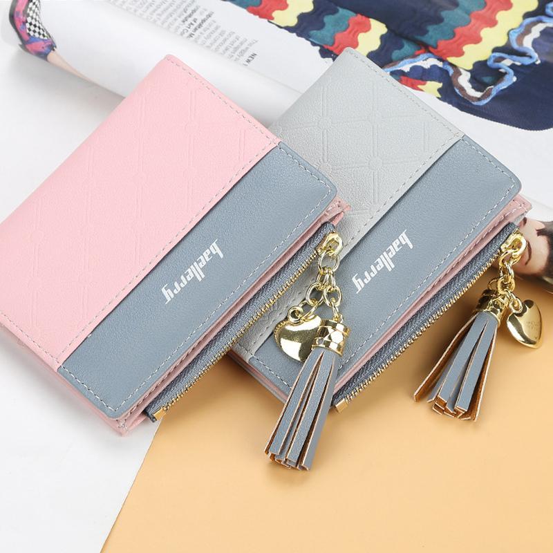 Ladies Short Stitching Color Wallet mySite