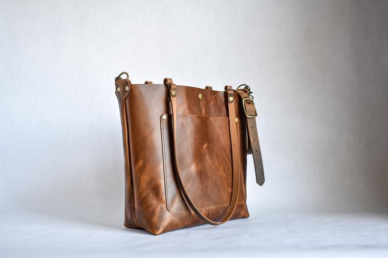 Vintage oil wax leather vegetable tanned large-capacity shoulder bag mySite