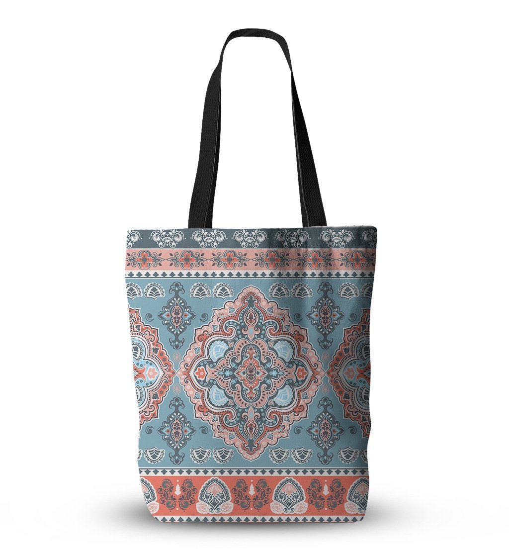 Bohemian ethnic style one-shoulder canvas shopping bag mySite