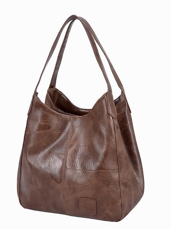 Women's Retro Soft Leather High Capacity Shoulder Bag mySite