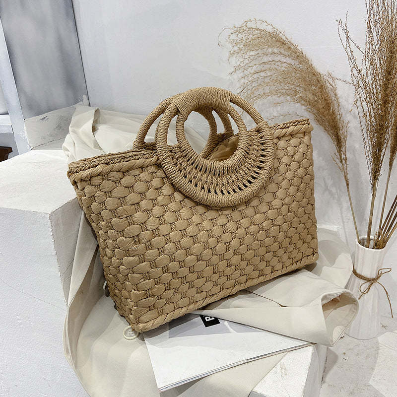 Ladies straw bohemian vacation beach bag mySite