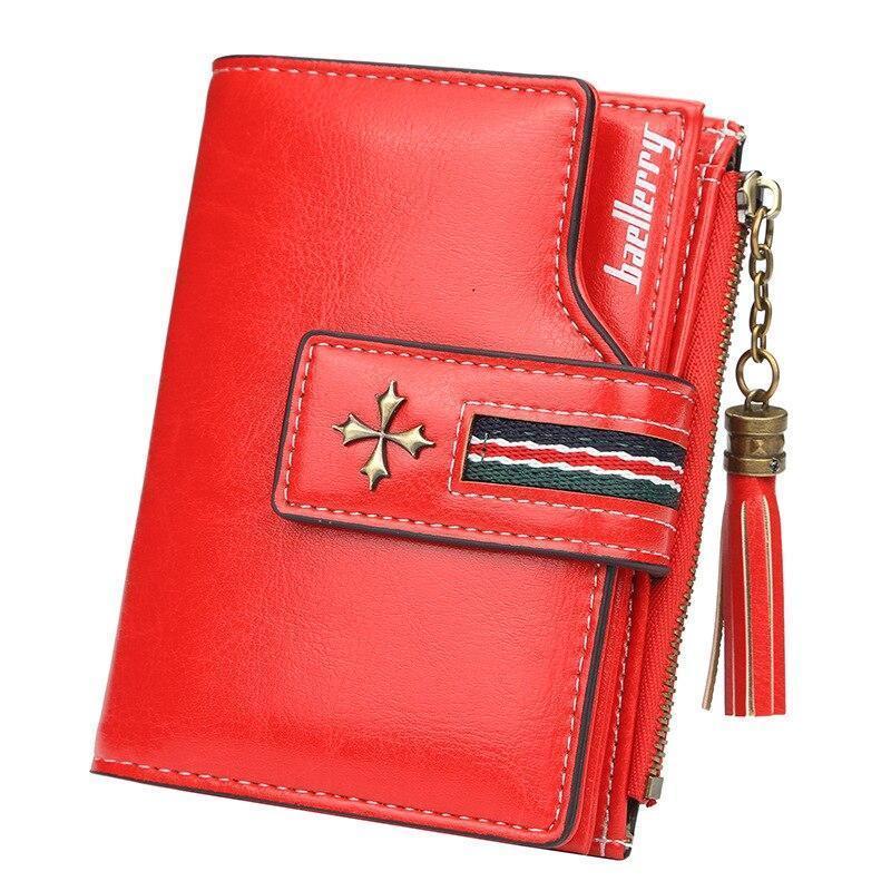 Women Oil Wax Leather Small Wallet mySite