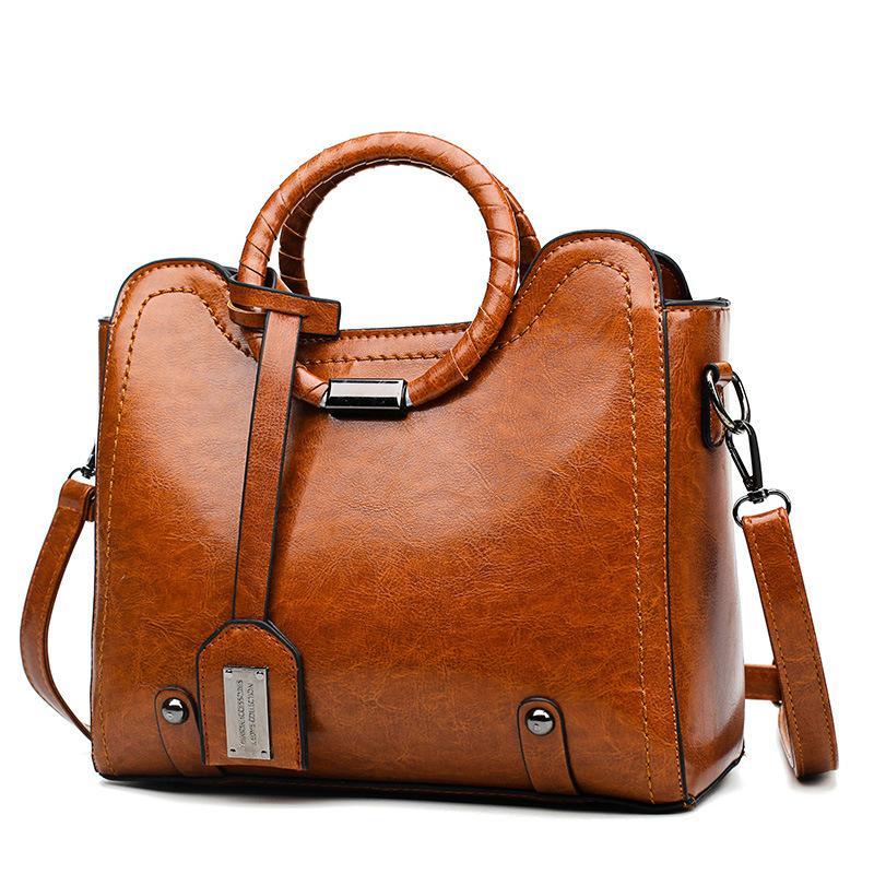 Fashionable oilskin versatile women's single shoulder diagonal women's bag mySite