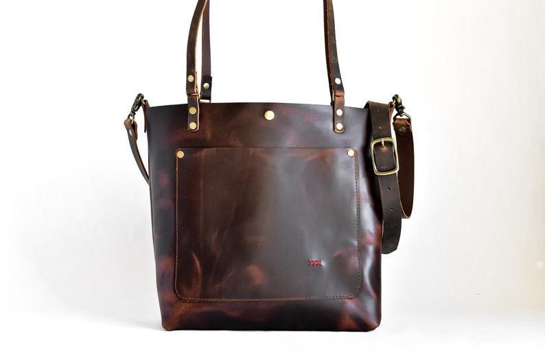 Vintage oil wax leather vegetable tanned large-capacity shoulder bag mySite