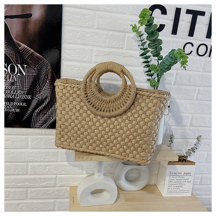 Ladies straw bohemian vacation beach bag mySite