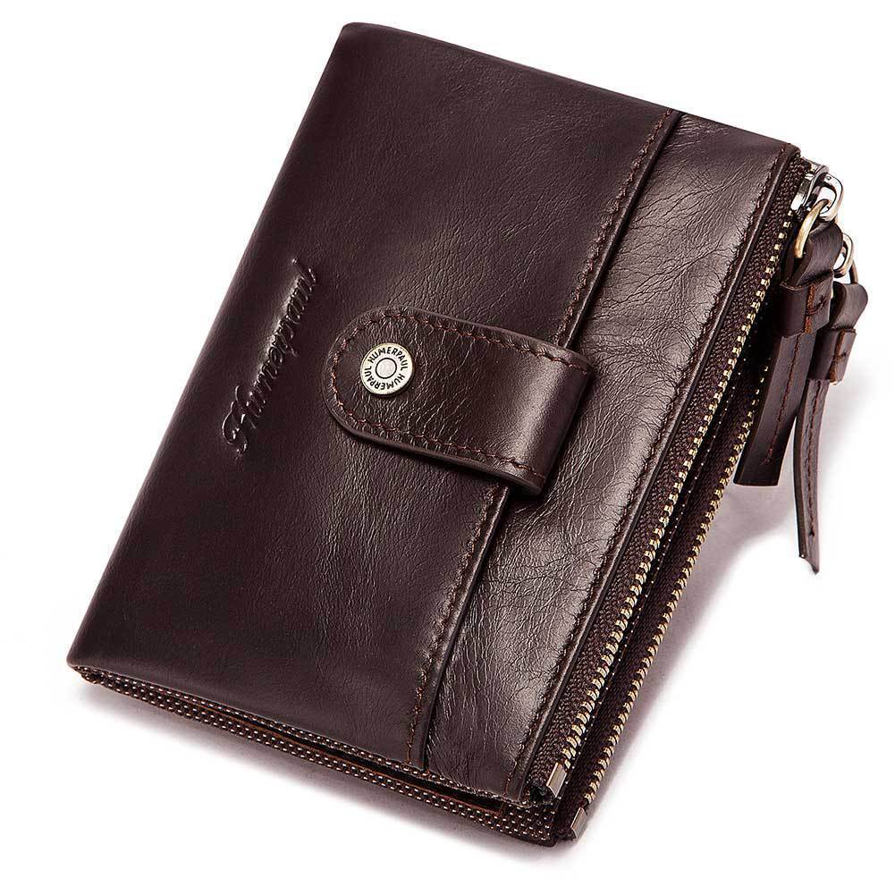 RFID Genuine Leather Men's 6 Card Wallet mySite