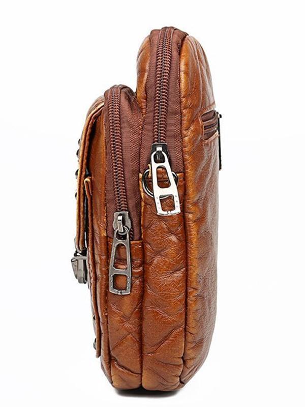 STUDDED WASHED LEATHER MINI CROSSBODY BAG mySite