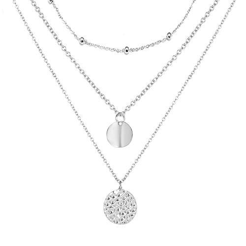 Bohemian Coin Multilayer Necklace Retro Layered Handmade Woman Choker Collar Necklace Jewelry Gift for Her