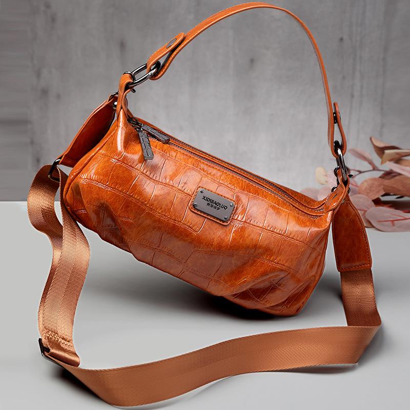 Retro style one-shoulder, cross-slung cloud crease bag mySite