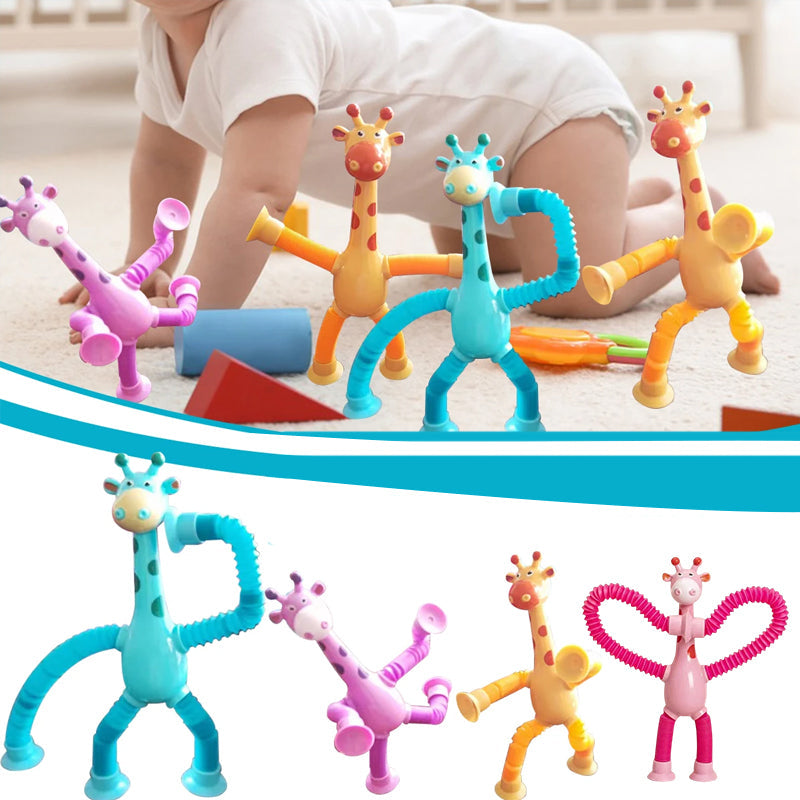 🎁🔥Telescopic suction cup giraffe toy