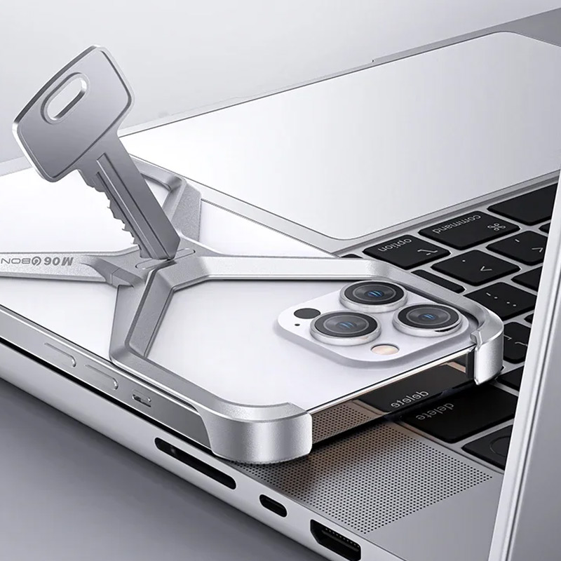 Luxury Aluminum Alloy Frameless Hollow Phone Case for iPhone