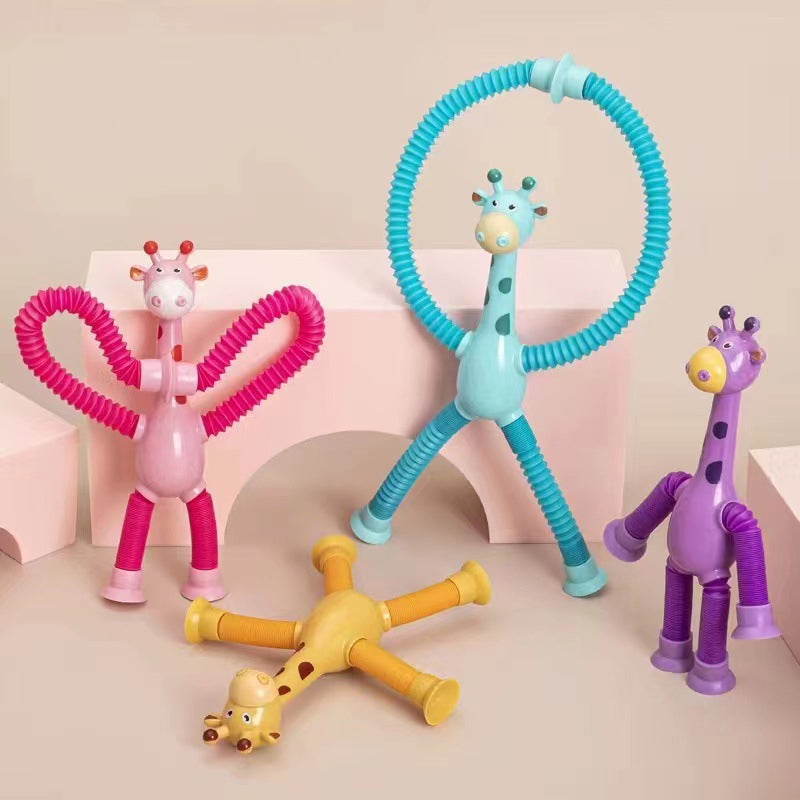 🎁🔥Telescopic suction cup giraffe toy