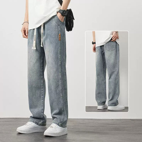 👖إطلاق منتج جديد💐إطلاق منتج جديد💐 بنطلون جينز مستقيم فضفاض للرجال