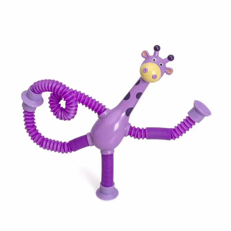 🎁🔥Telescopic suction cup giraffe toy