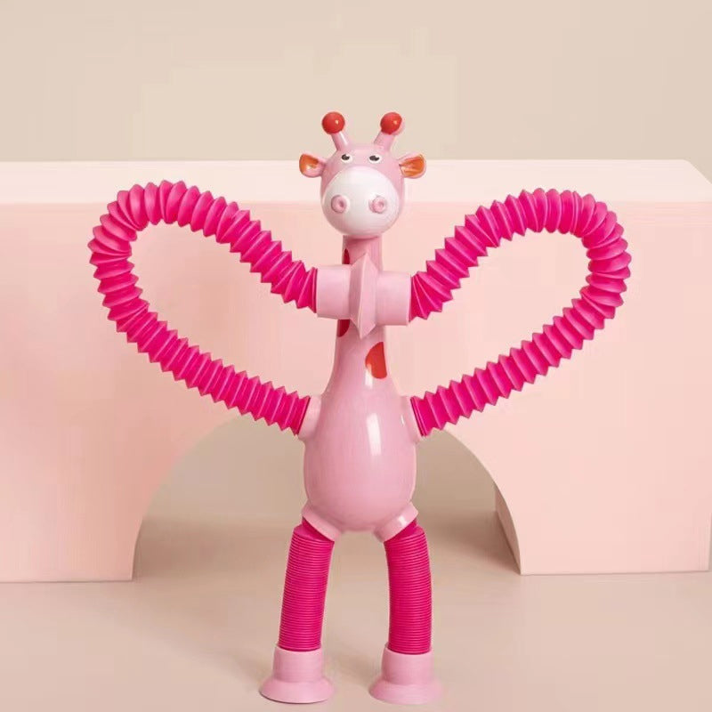 🎁🔥Telescopic suction cup giraffe toy