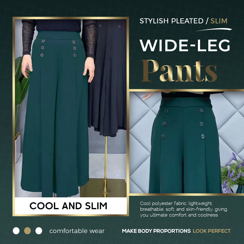 Comfortable And Skin-Friendly Pleated Wide Leg Pants