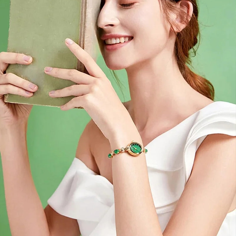 ساعة نسائية أنيقة بسوار كوارتز بسوار أنيق