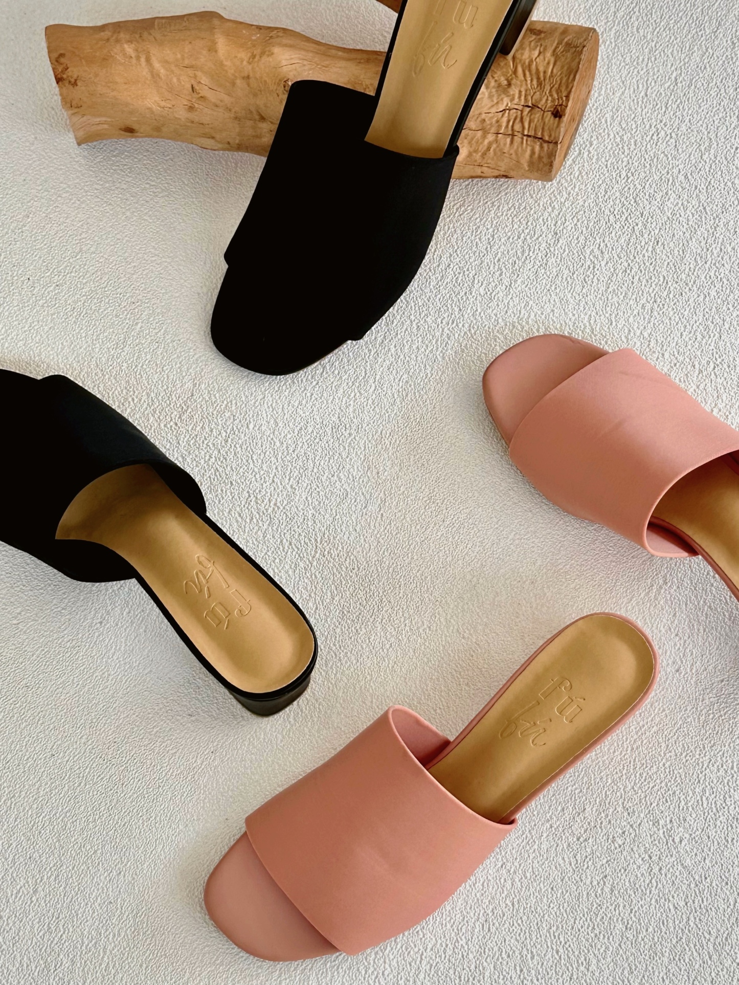 Doux Elastane Comfy Stretch Block Heel Sandals-The Black Bow-