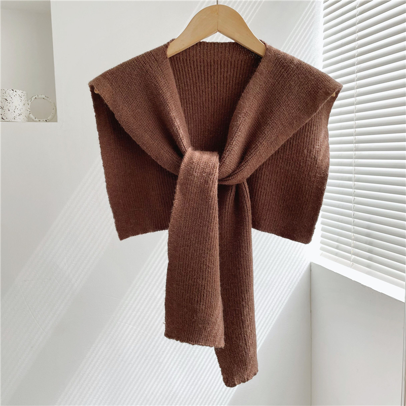 Wewe Ribbed Knit Shawl-The Black Bow-