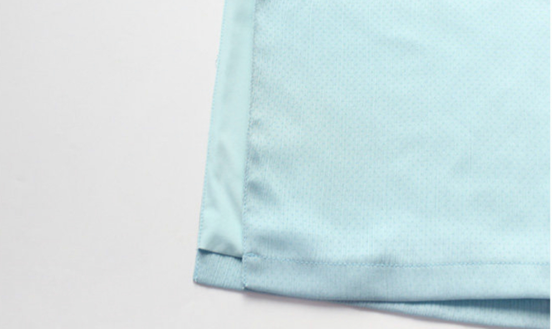 Chen's Mandarin Collar Textured Cheongsam - Lake Blue-The Black Bow-