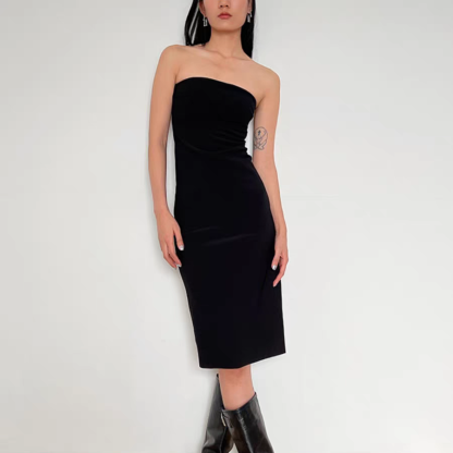 Pailyn Bodycon Tube Dress (Discounted-S size)-The Black Bow-