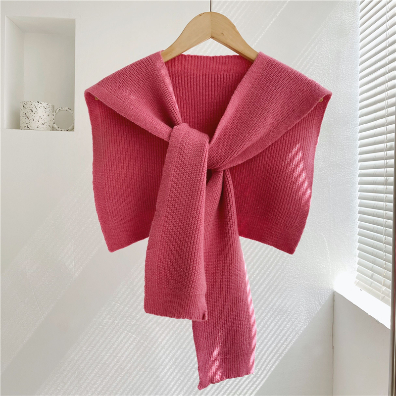 Wewe Ribbed Knit Shawl-The Black Bow-