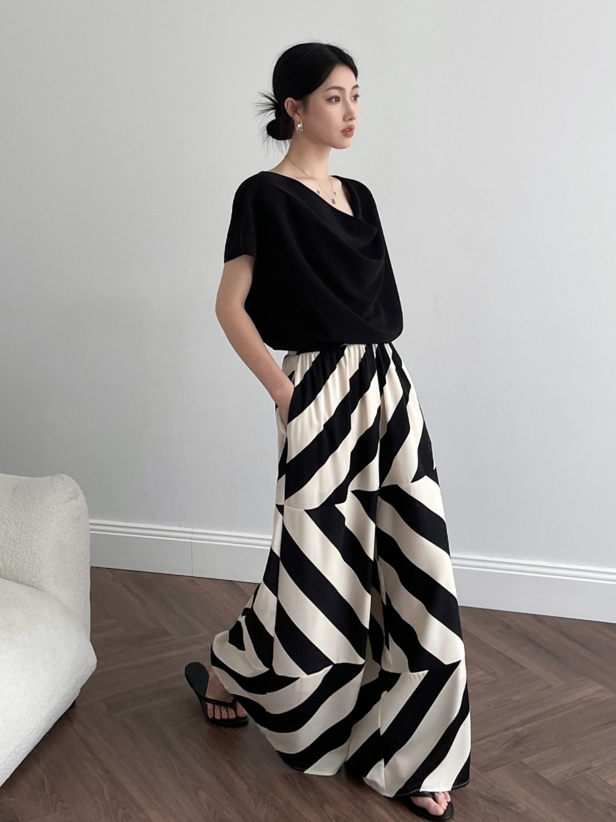 Hadleigh Bold Stripes Culottes-The Black Bow-