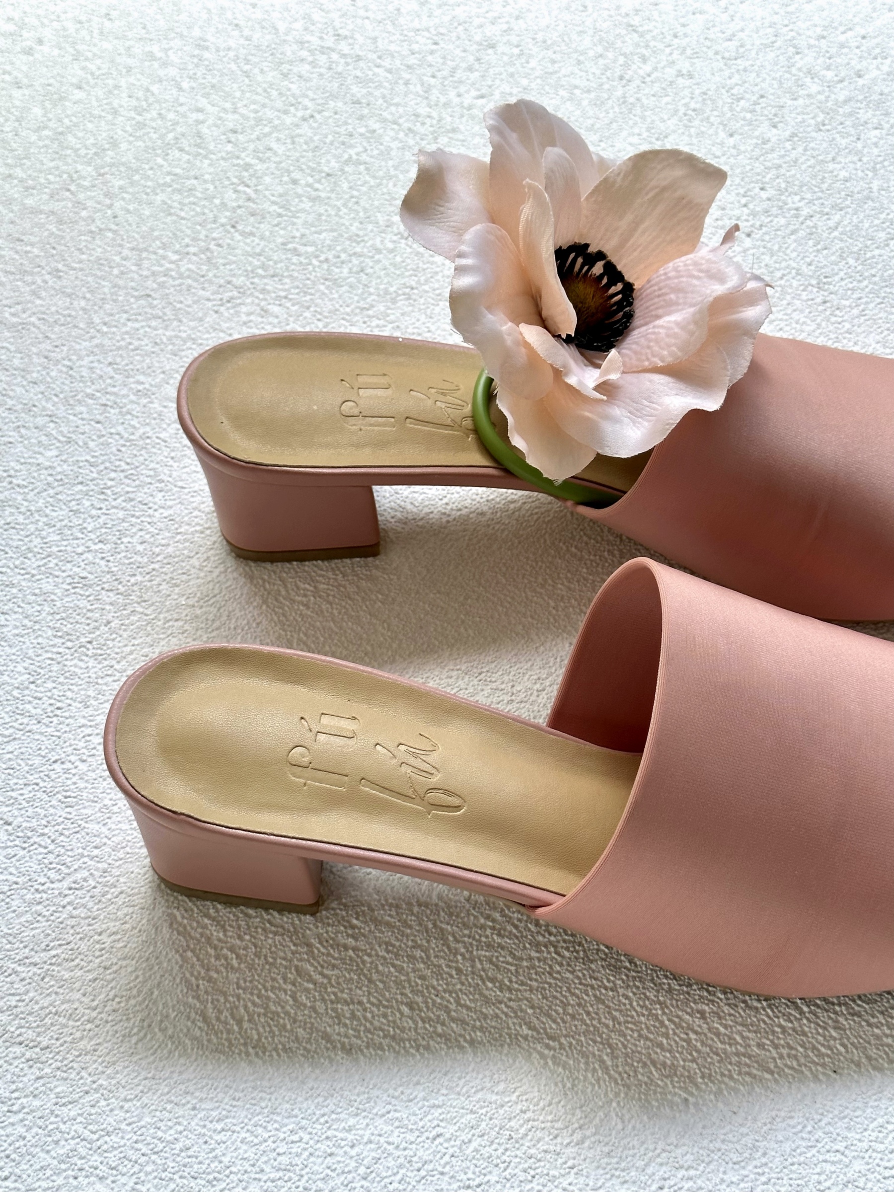 Doux Elastane Comfy Stretch Block Heel Sandals-The Black Bow-