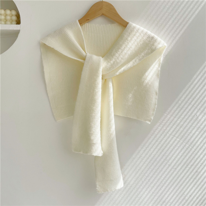 Wewe Ribbed Knit Shawl-The Black Bow-