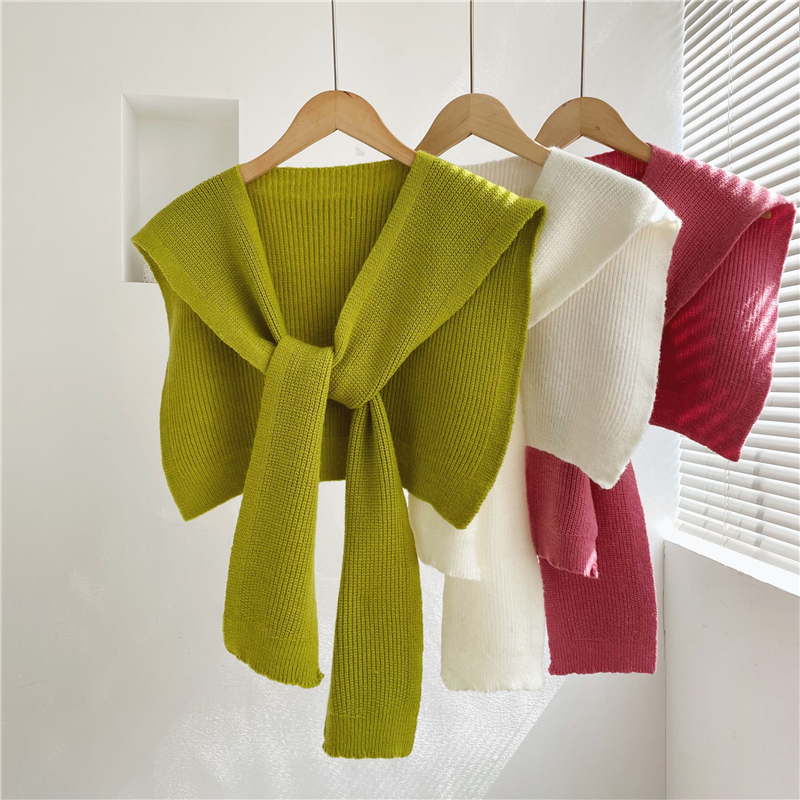 Wewe Ribbed Knit Shawl-The Black Bow-