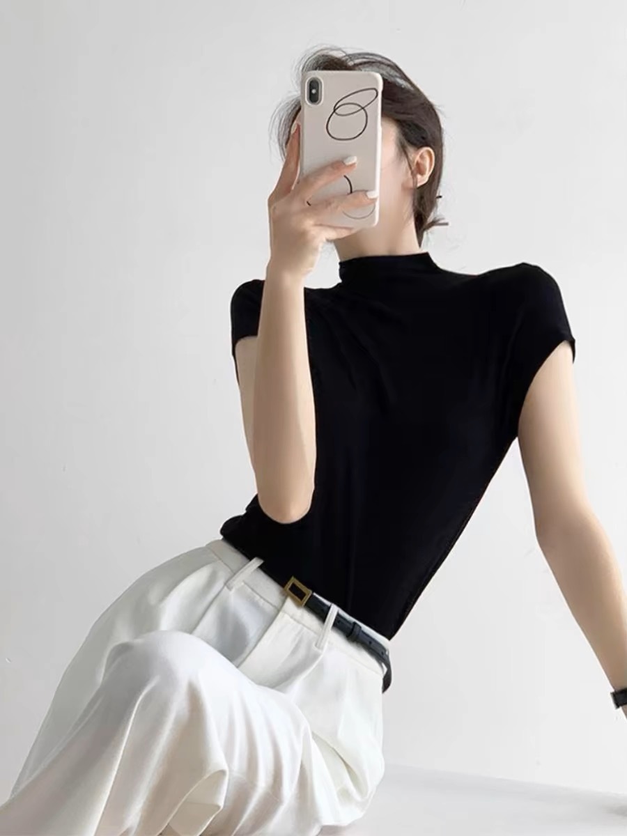 Gustava High Neck Tee (5 Colors)