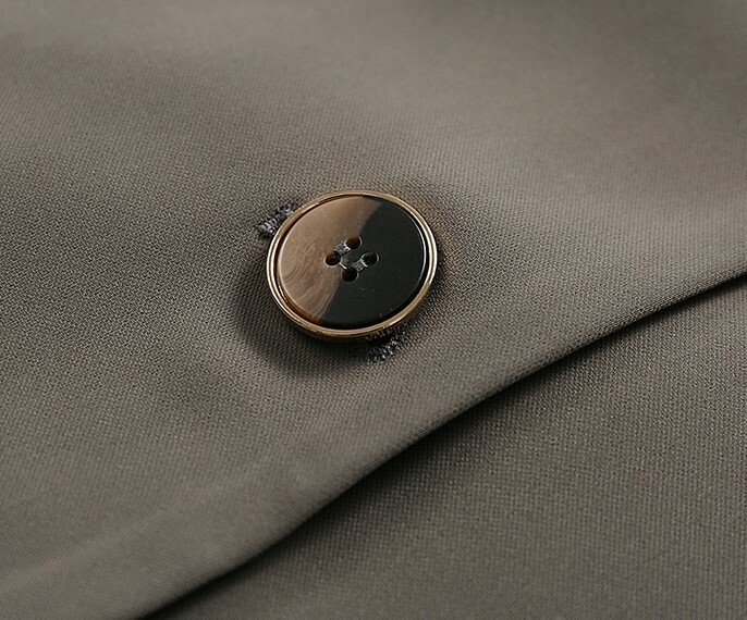 Marjorie Peaked Lapel Double Breasted Blazer-The Black Bow-