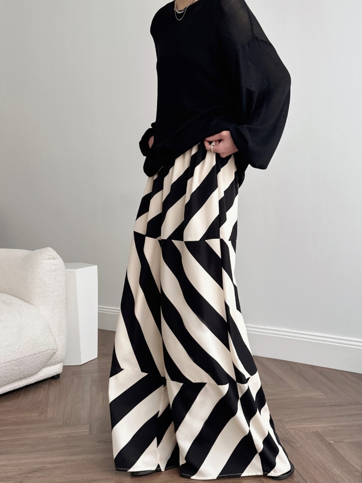 Hadleigh Bold Stripes Culottes-The Black Bow-