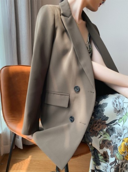 Sammy Double Breasted Blazer-The Black Bow-