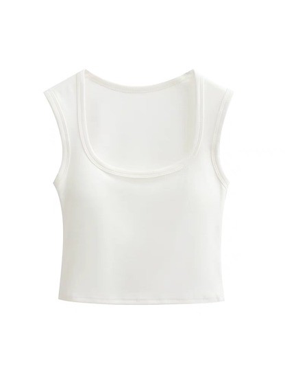Deidre Bold Binding Padded Cropped Top-The Black Bow-