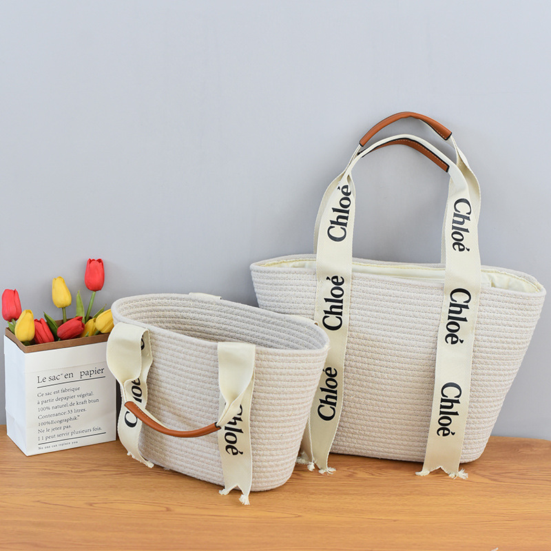 【CHLOE】“Woody”リボン付き“Woody”ラージカゴバッグ【バッグ】