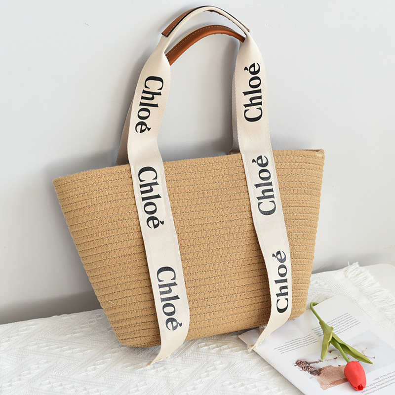 【CHLOE】“Woody”リボン付き“Woody”ラージカゴバッグ【バッグ】