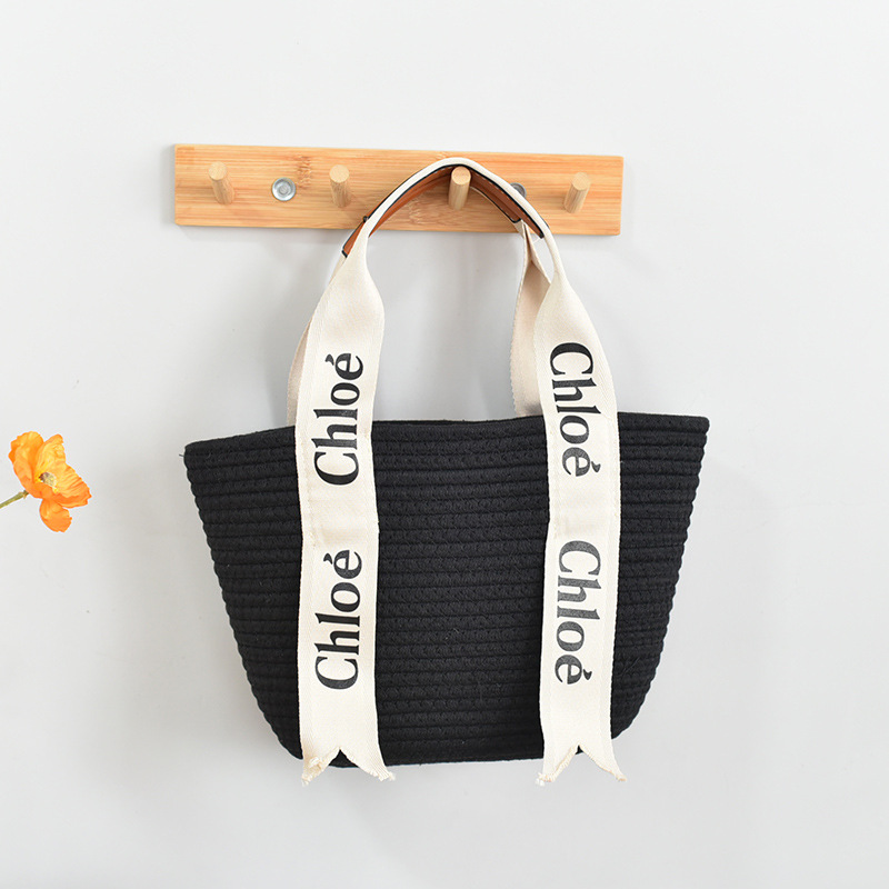 【CHLOE】“Woody”リボン付き“Woody”ラージカゴバッグ【バッグ】