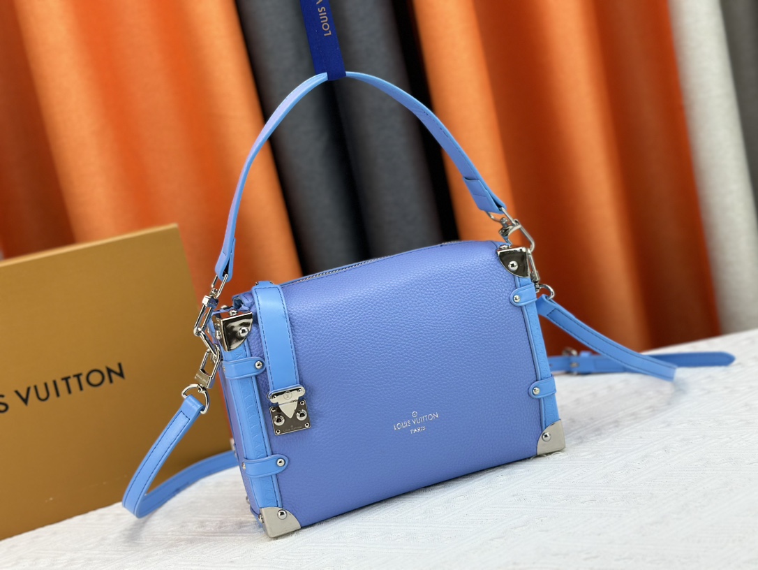 【LOUIS VUITTON】グレイン カーフ レザー製 サイドトランク PM