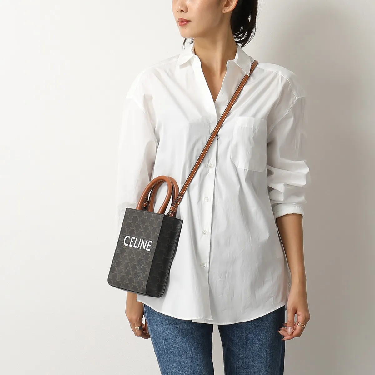 CELINE セリーヌ ショルダーバッグ Mini Cabas Vertical ミニ バーティカルカバ