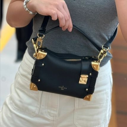 【LOUIS VUITTON】グレイン カーフ レザー製 サイドトランク PM