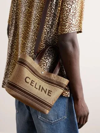 人気定番　関税込み【CELINE】Cabas ラフィア ミニトートバッグ
